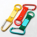 Faça o seu próprio logotipo personalizado de metal com alça de nylon Carabiner chaveiro